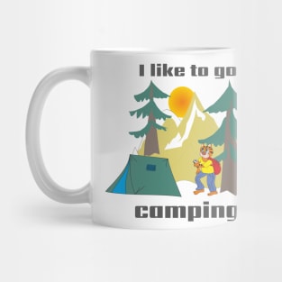 CAT I like to go camping Mug